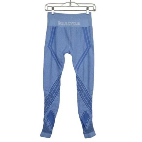 SoulCycle x Nux Quintessential Leggings High Rise Compression Blue Size Medium - Picture 3 of 3